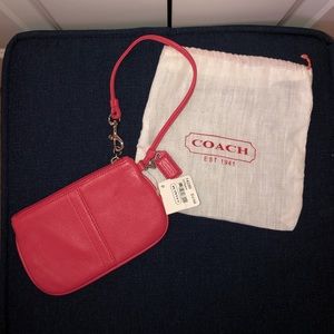 NWT Pink Coach Wristlet